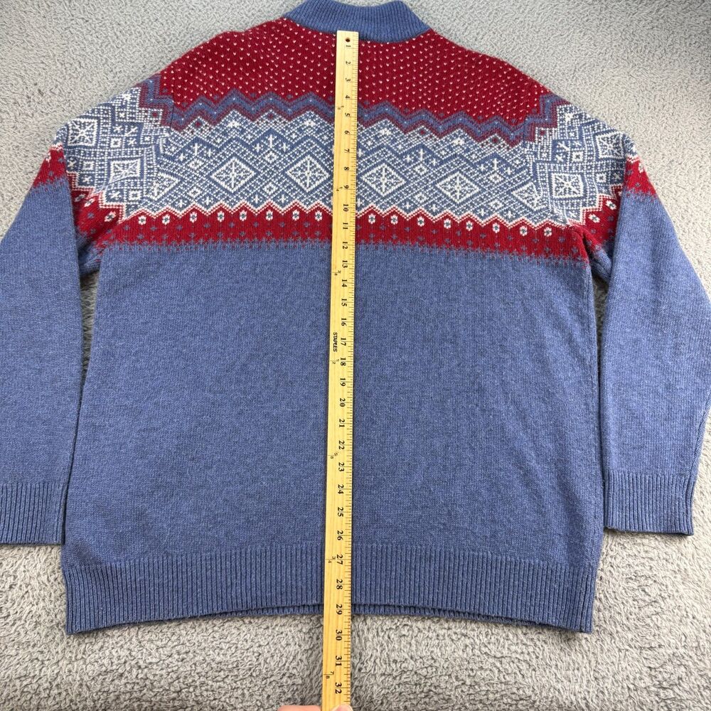 Vineyard Vines Fair Isle 1/4 Zip Sweater Mens XL Blue Merino Wool Alpaca Blend - Picture 7 of 12